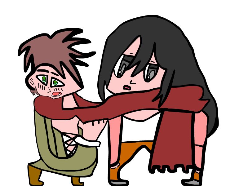 Eren and Mikasa share there scarf