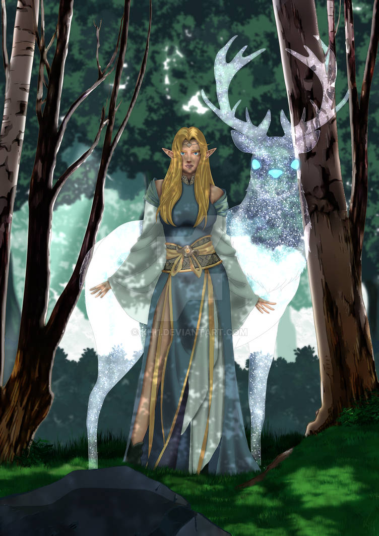 Pyre Elf The Elf Priestress and the Forest Spirit by khi1 on DeviantArt