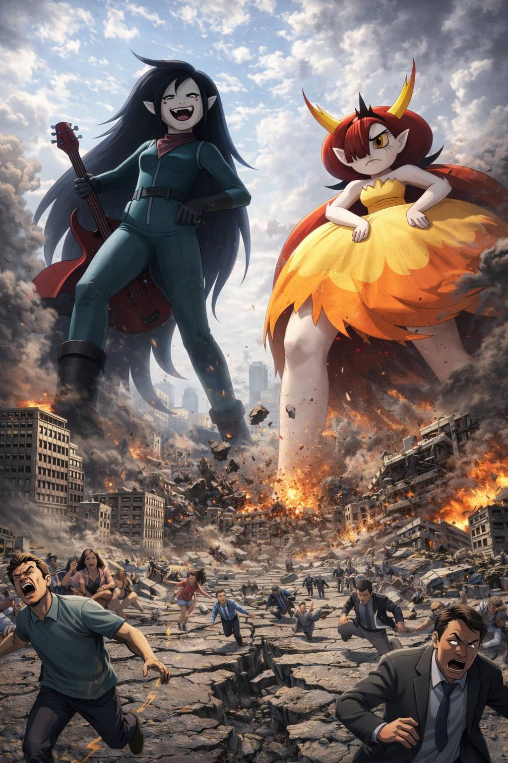 Heckapoo Attacking Giantess Attack Marceline and Hekapoo by MichaShvedow on DeviantArt