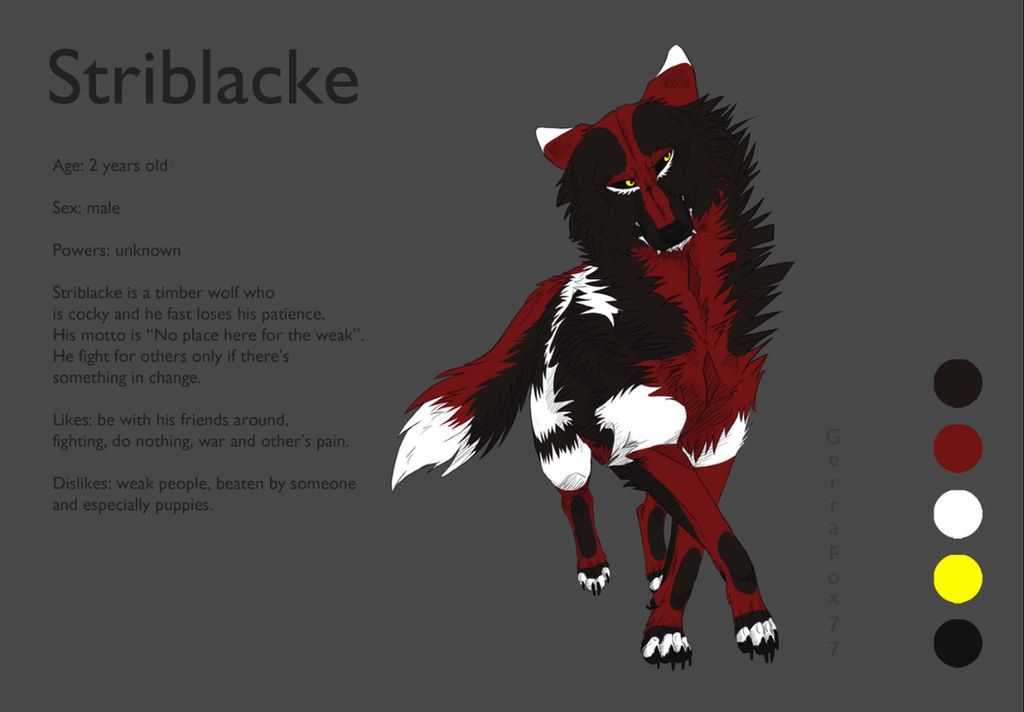 Striblacke reference sheet