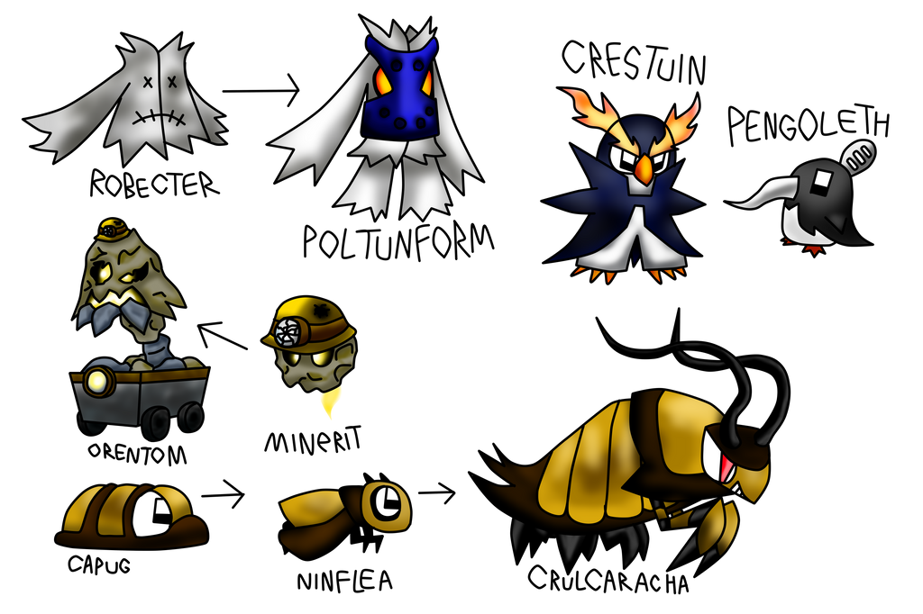 Fakemon: various by IMPULSEimpact on DeviantArt