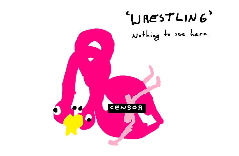 Flamingo Wrestling by thetabbiecat on DeviantArt