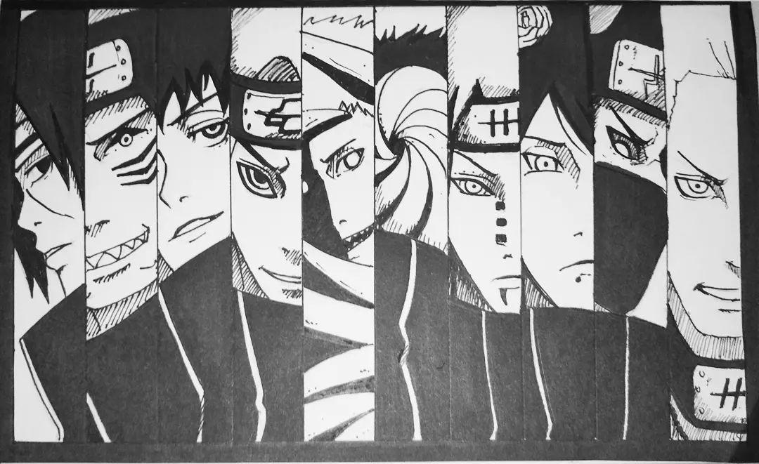 Drawing Akatsuki - Naruto Art - Youtube