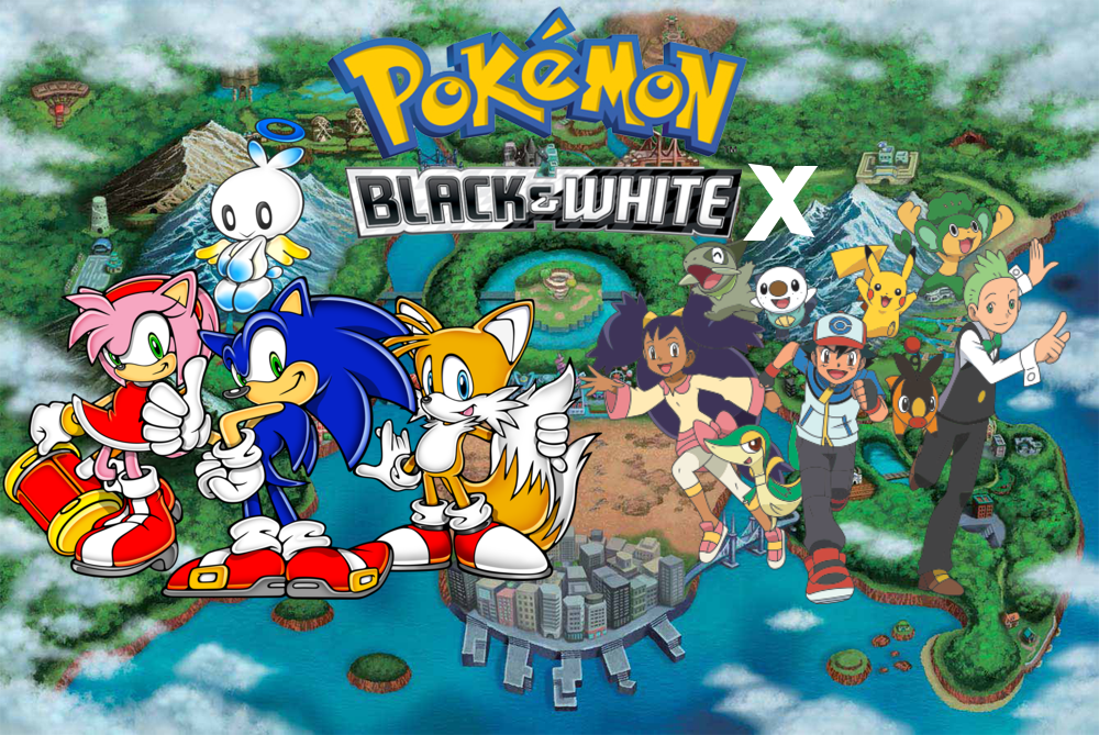 sonic and pokemon black, white x by Aquamimi123 on DeviantArt