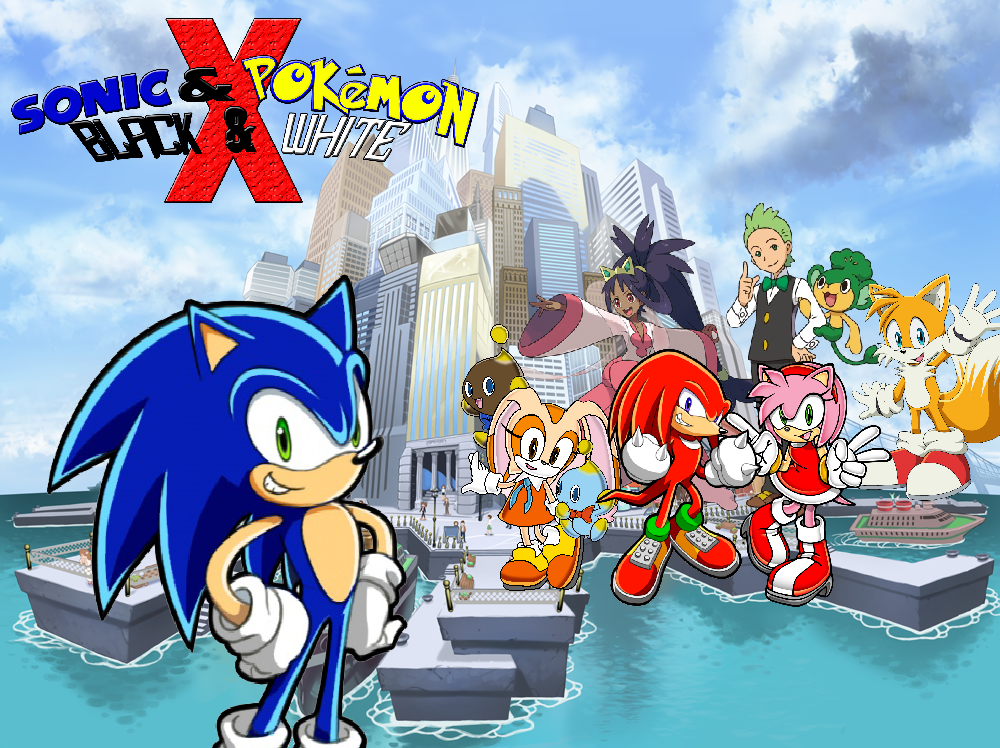 sonic and pokemon black, white x by Aquamimi123 on DeviantArt