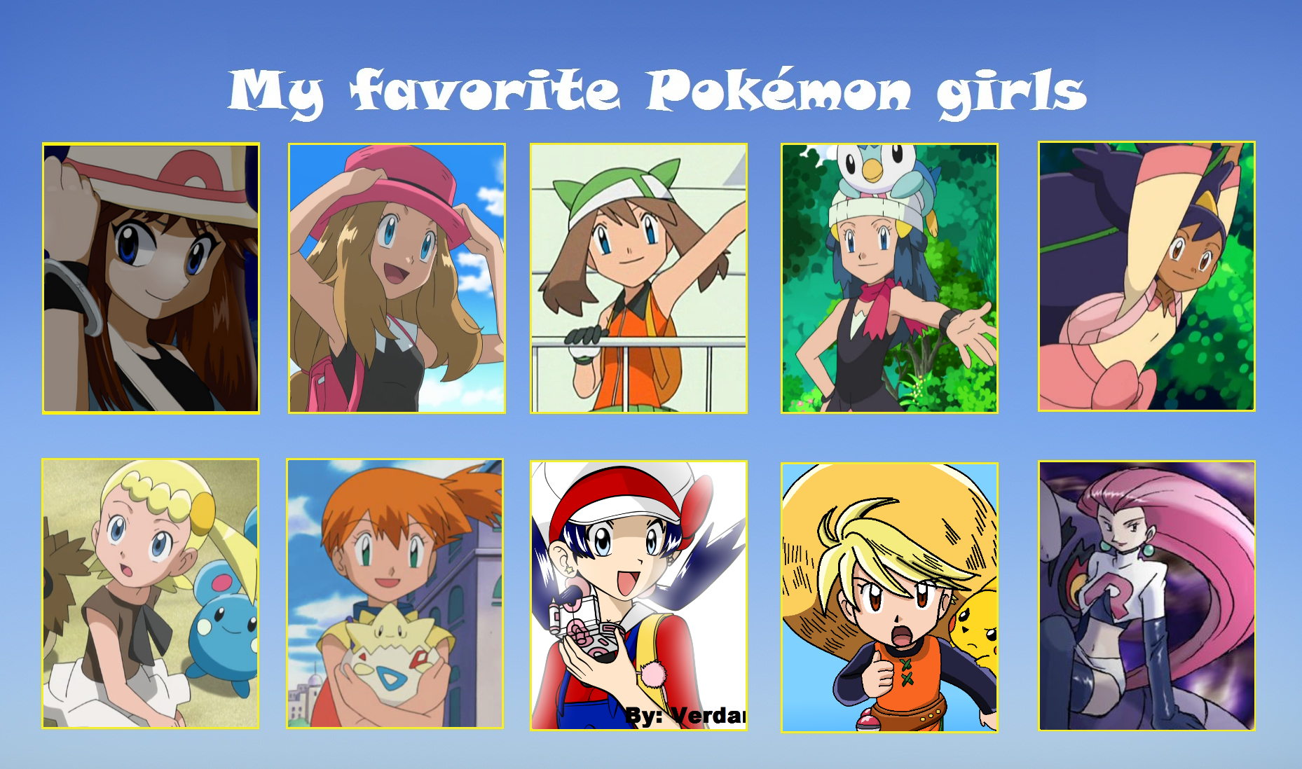 My Top 10 Favorite Pkmn Female Characters By Aquamimi123 On 