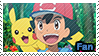 PKMN Sun and moon - Ash and Pikachu fan Stamp