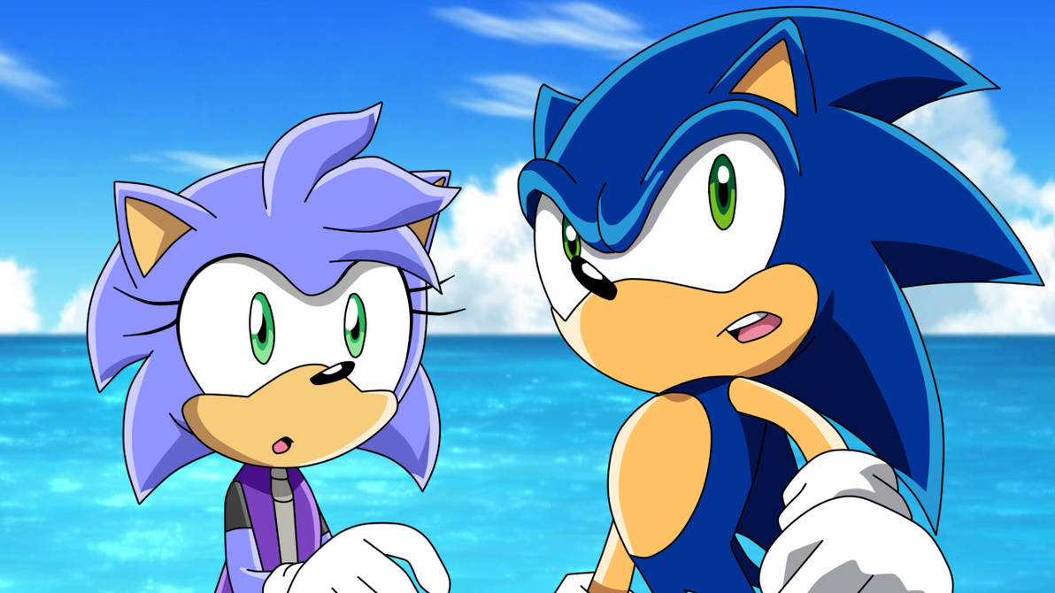 Sonic the Hedgehog Characters on Blue-AXX-74449-4 BLUE