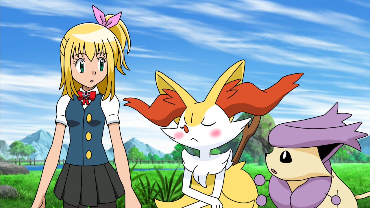 Pokemon XY OC - Elisa with Braixen and Delcatty by Aquamimi123 on DeviantArt