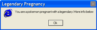 Pregnant With Legendary Pokemon Error Message by drexperiment