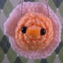 Amigurumi Fried Egg Keychain