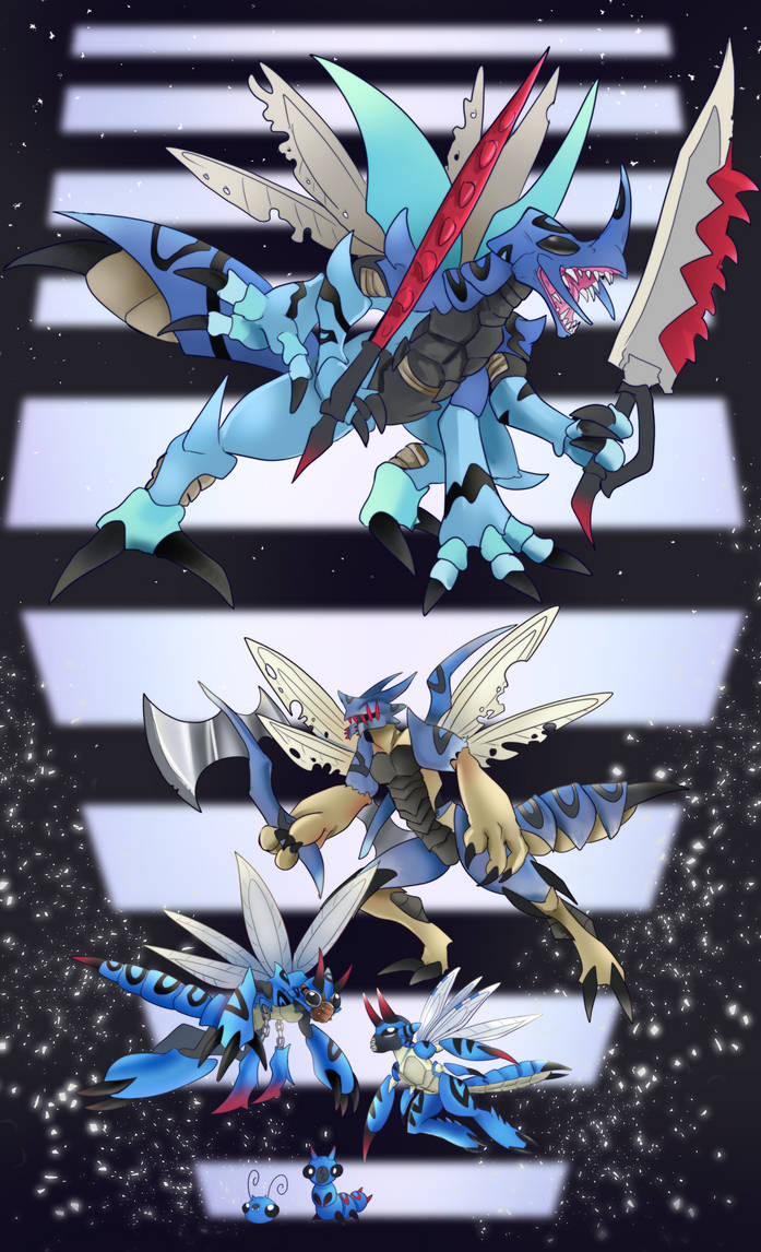 Custom Digimon Line Custom Digiline Commission! by ToriFross on DeviantArt