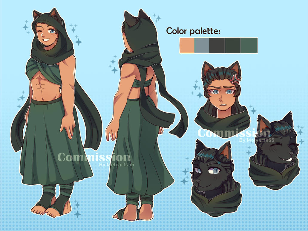 Commission - full color character sheet by Melyarts55 on DeviantArt