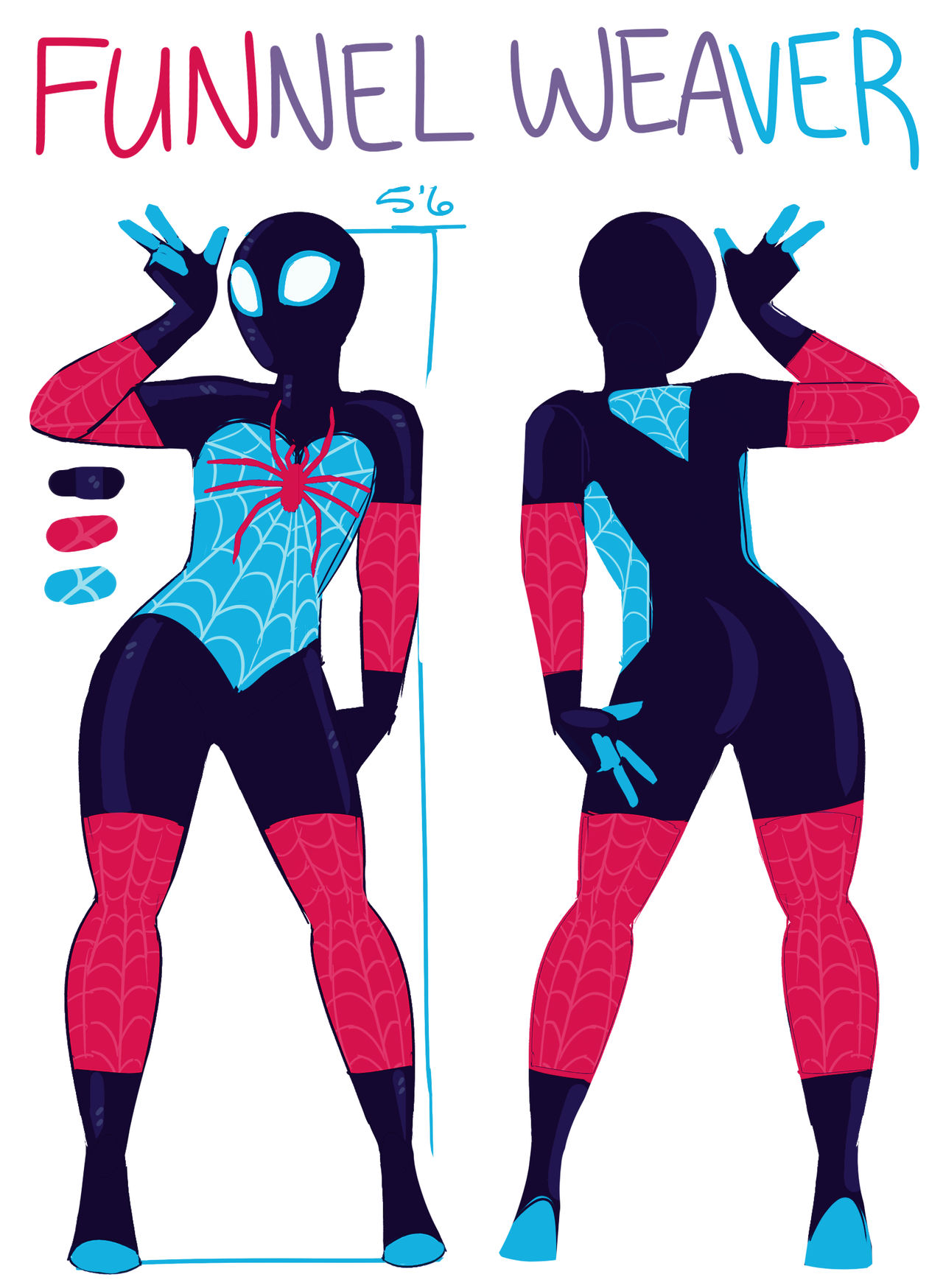 Spidersona - Blue Spider by VonVanil  Spiderman art sketch, Spiderman art,  Spiderman girl