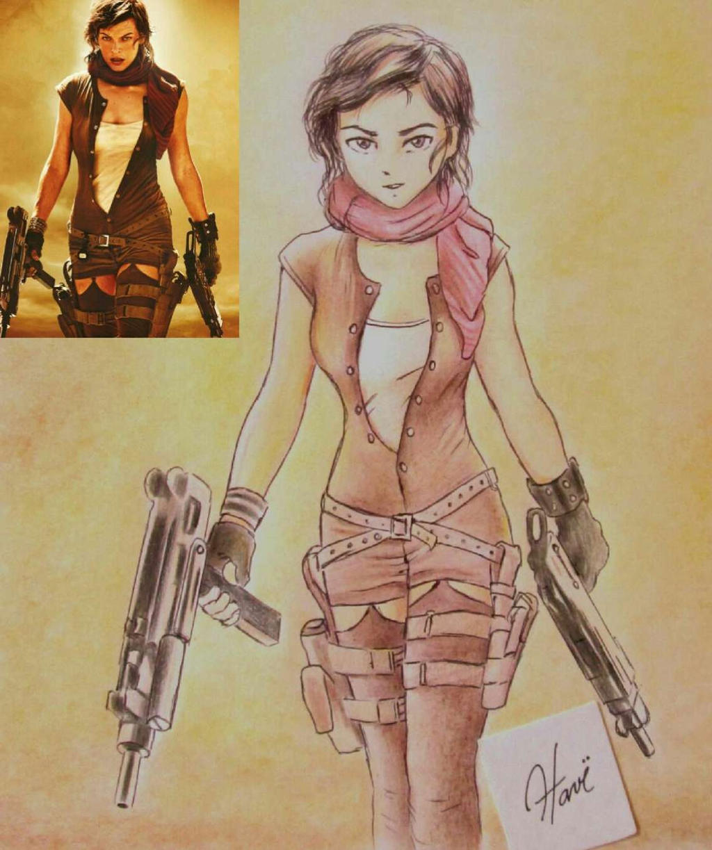 Alice (Resident Evil) Anime style by AntonioHave on DeviantArt
