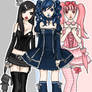 Gothic Lolita trio