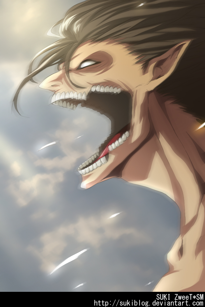 Eren Titan Roaring! - Attack on Titan - Shingeki No Kyojin