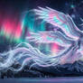 Aurora Feathered Dragon in Flight