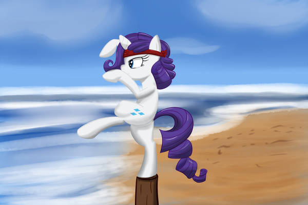 Rarity practice her Crane Stance.