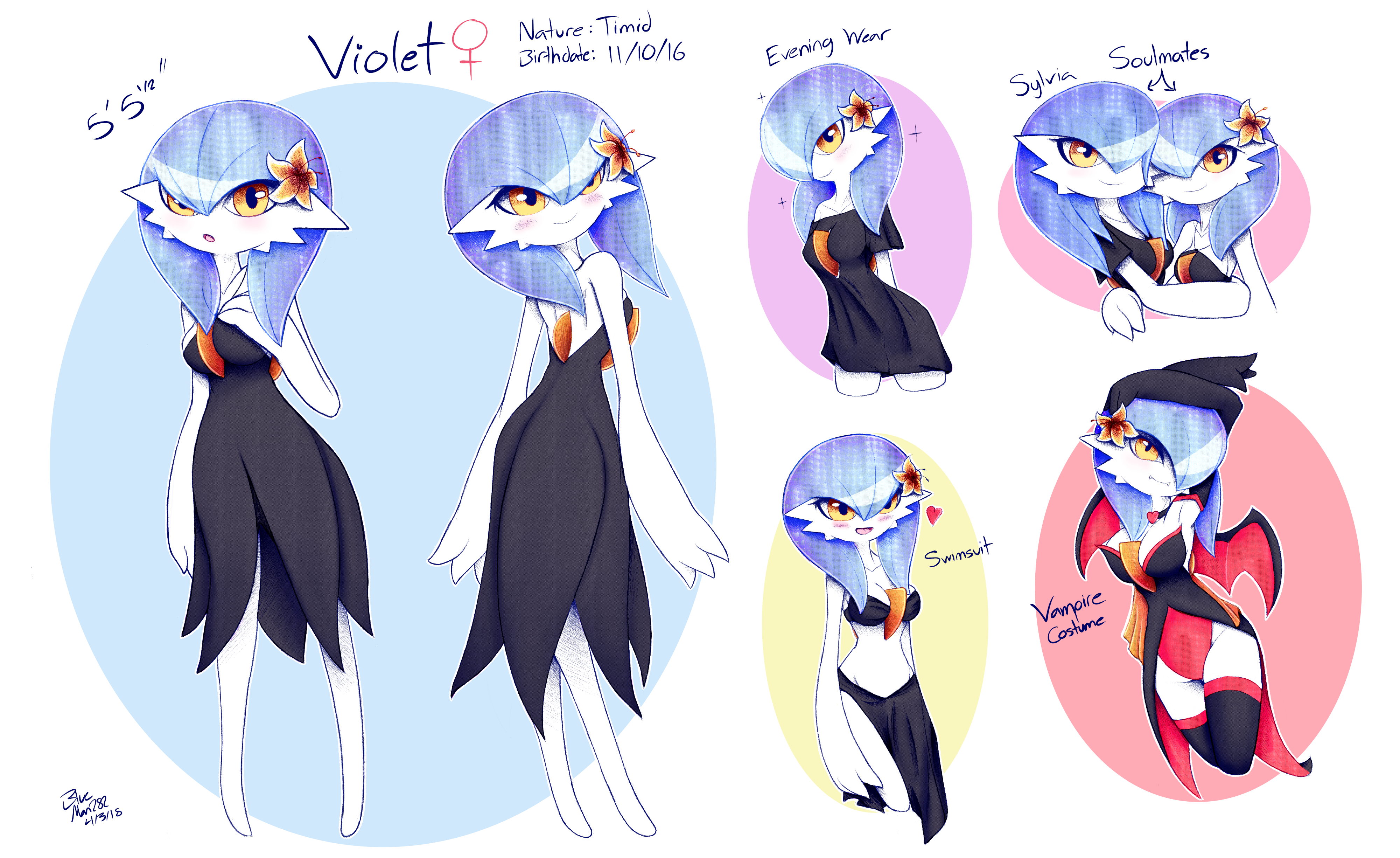 Violet Reference Sheet 2018 by BlueMan282 on DeviantArt