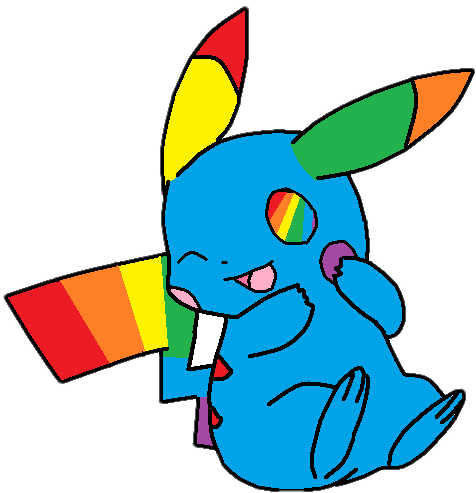 Rainbow Pikachu by sonicfan75729 on DeviantArt