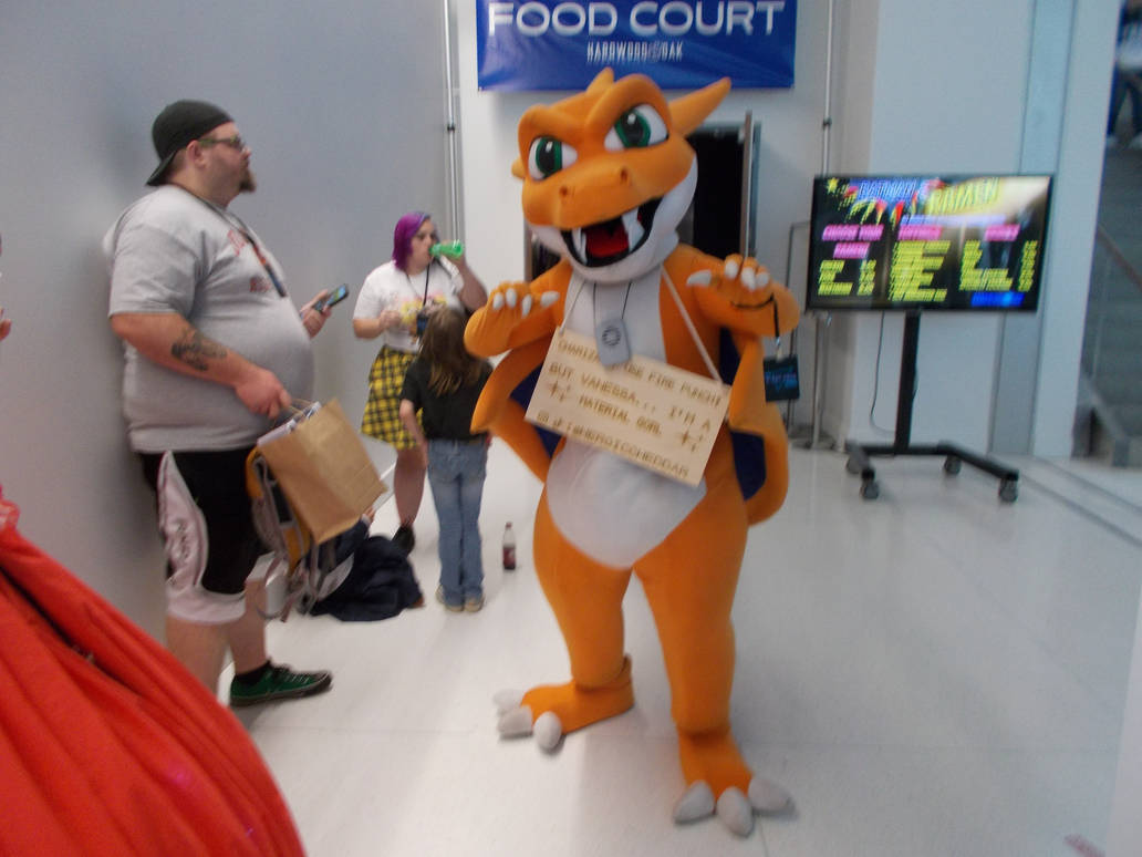 Charizard outside the foodcourt by Rift120 on DeviantArt