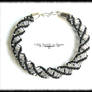 Silver and black - bracelet