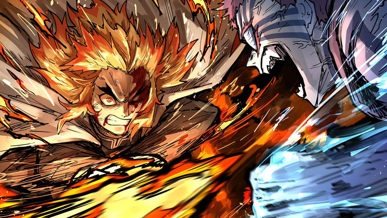 Rengoku vs Akaza by LinoZomber on DeviantArt