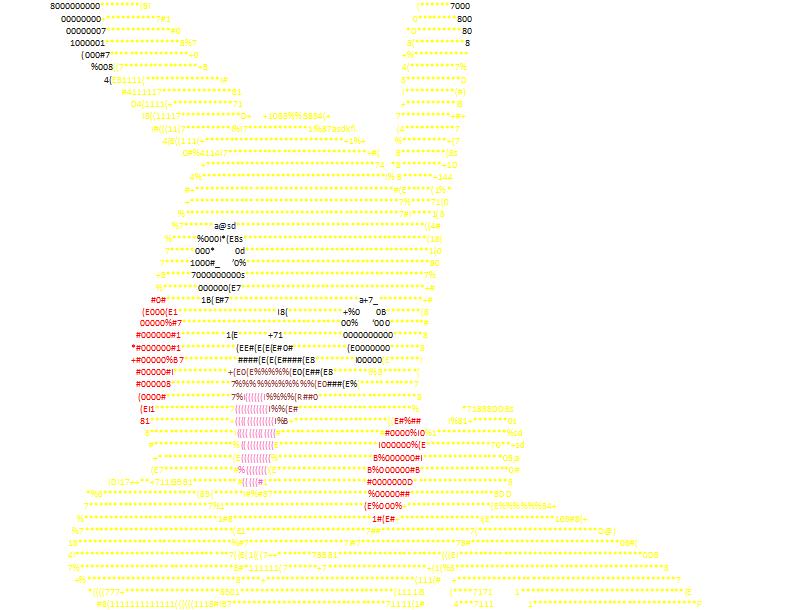 Pikachu Ascii by Ninja-Assassins on DeviantArt