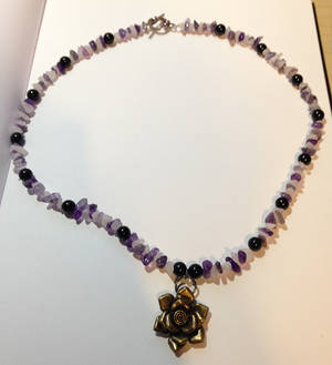 Rose Quartz and Amethyst necklace