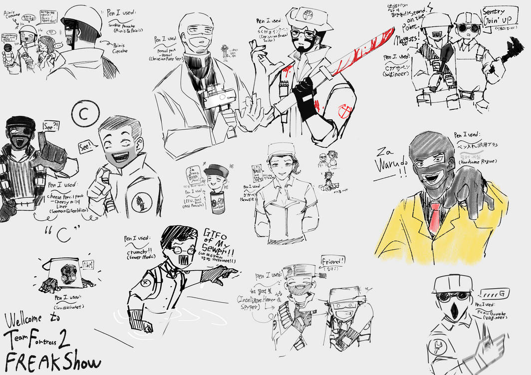 TF2 FreakShow drawing by ThunderMcQuen2 on DeviantArt