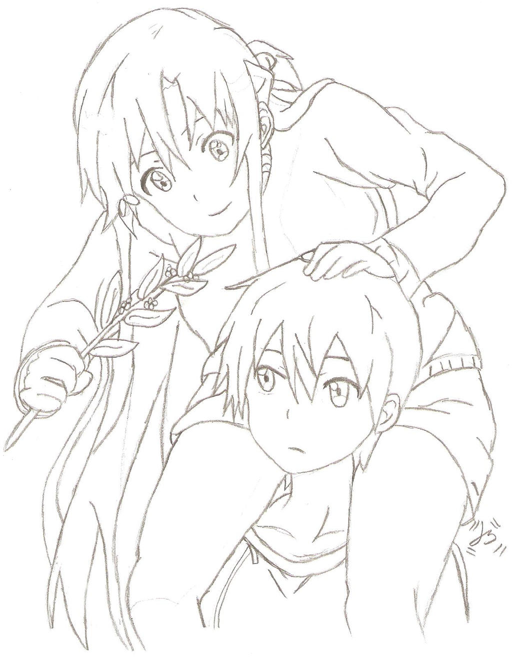 Kirito and Asuna Sketch