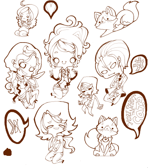 Chibi Doodles- Lineart