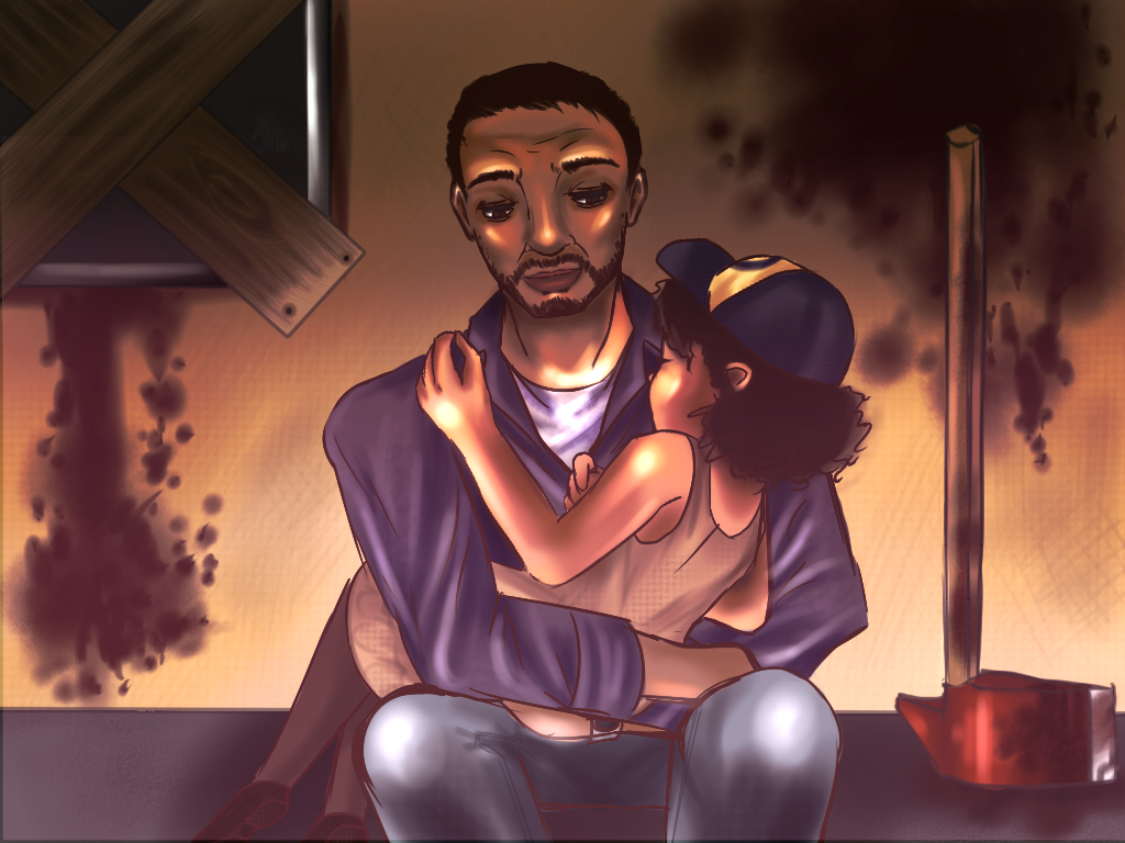 Lee and Clementine by level1cleric on DeviantArt