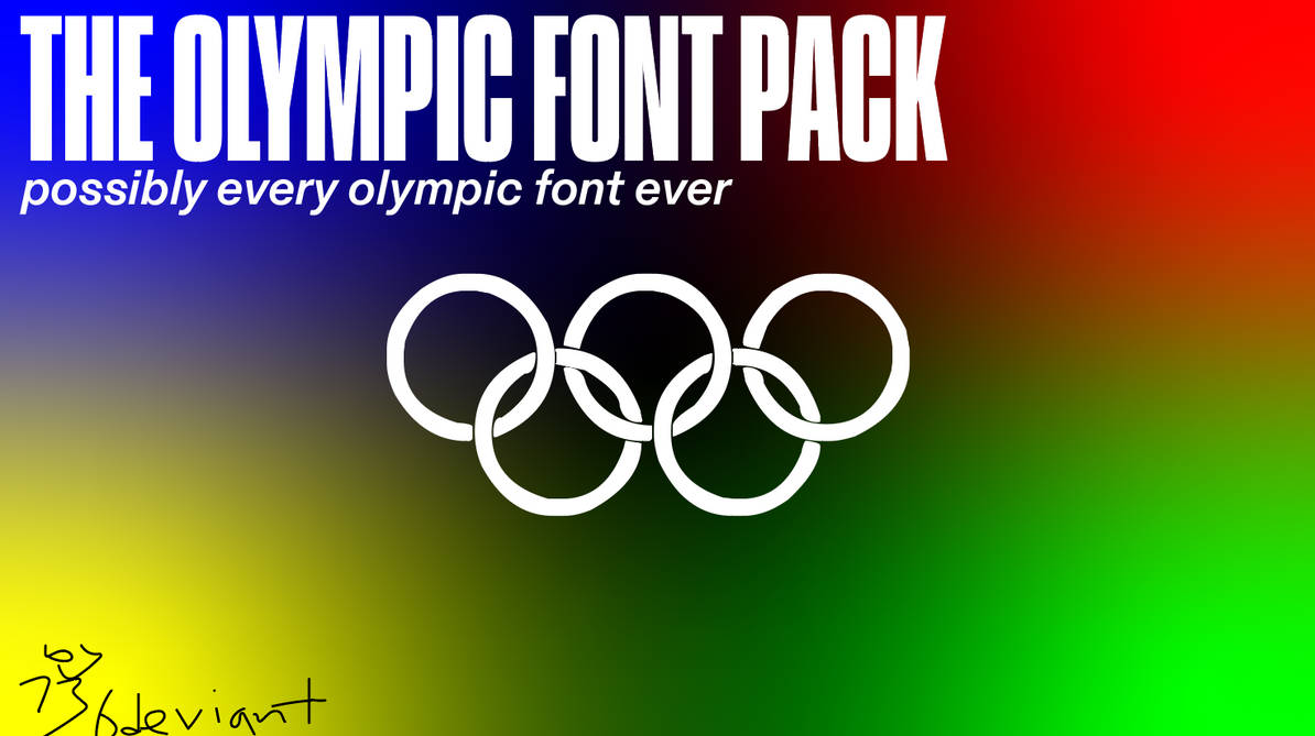 Olympic Lettering Display THE OLYMPIC FONT PACK by 736deviant on DeviantArt