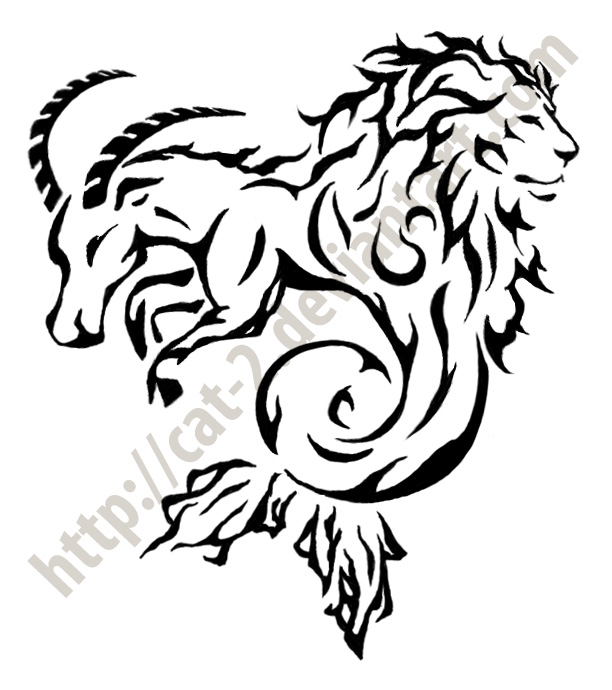 capricorn and leo by cat-2 on DeviantArt capricorn and leo by cat-2 on DeviantArt