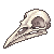 Bird skull facing left by Asralore