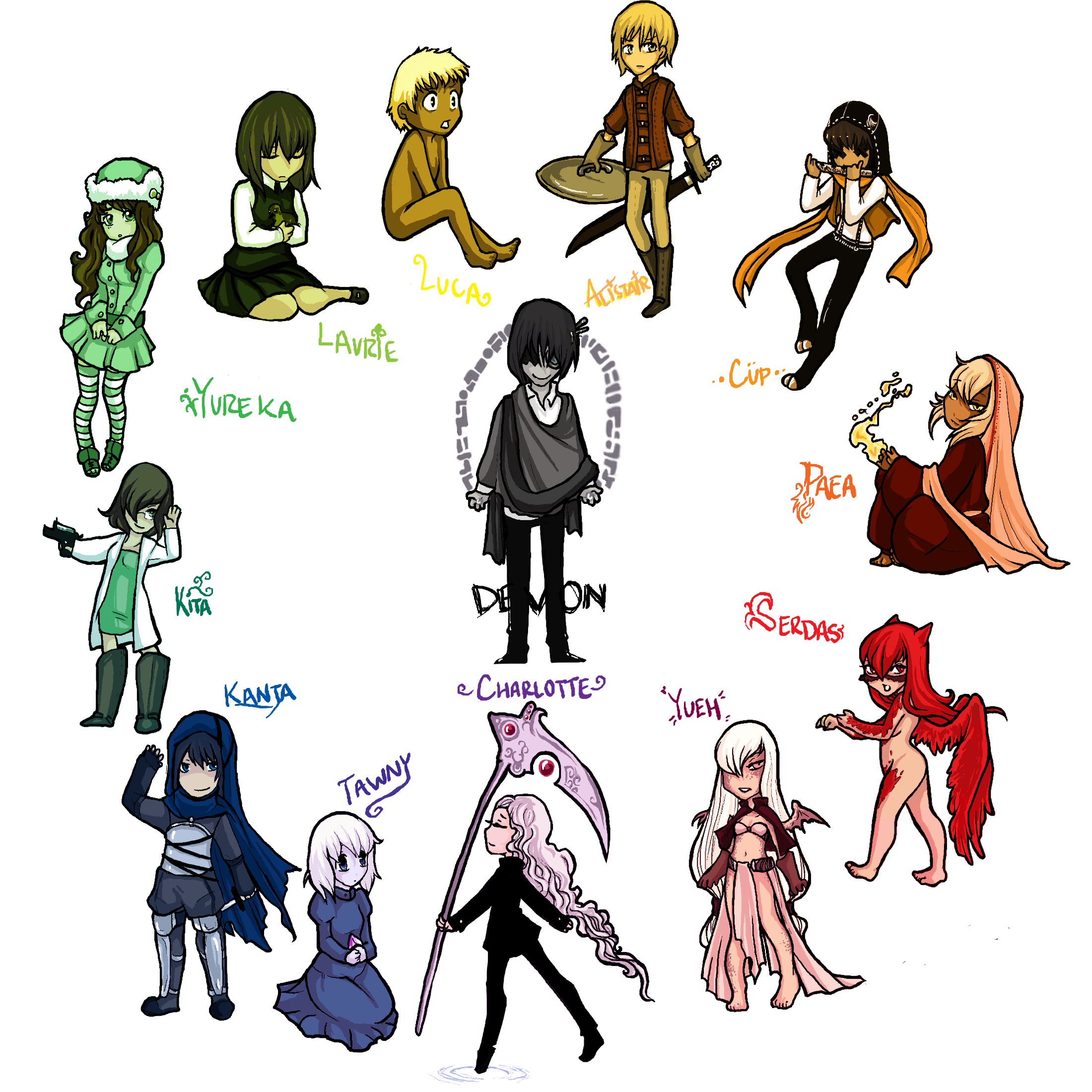 . Color Wheel Characters . by AkitheFrivolicious on DeviantArt