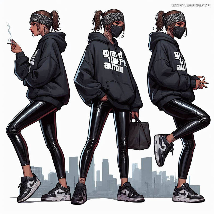 Gta Video Game Style Art, With Female Character by DannyLegging on