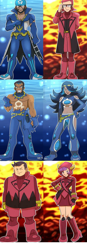 New Team magma and Team aqua