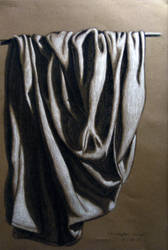 Drapery Study in Charcoal
