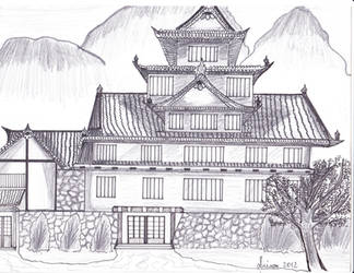 Japanese Castle drawing