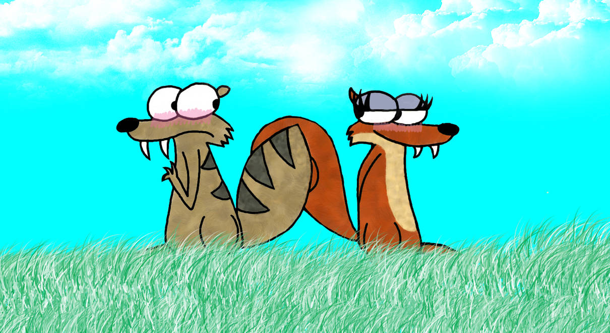 Scrat Style Scrat and Scratte COLORED 8D by PuccaFanGirl on DeviantArt