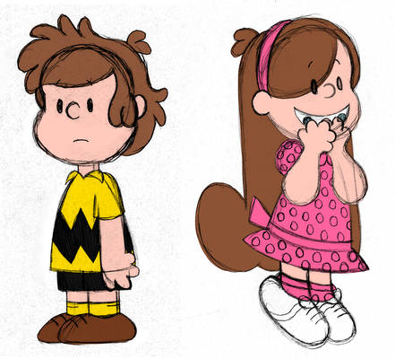 Dipper and Mabel as Charlie and Sally Brown