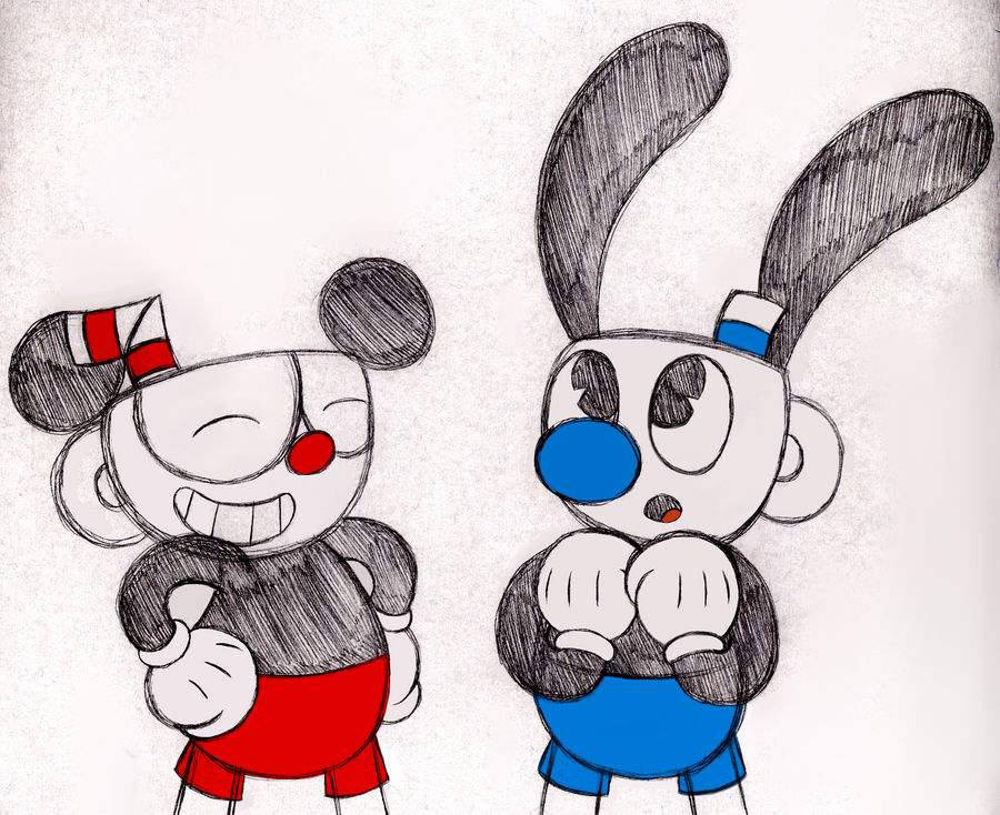 Cuphead Mouse and Mugman the Lucky Rabbit by PuccaFanGirl on DeviantArt