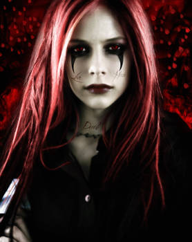 Avril Red Head Goth