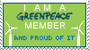 Greenpeace member stamp