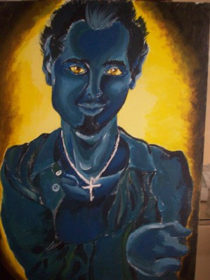 Nightcrawler in heavy acrylic