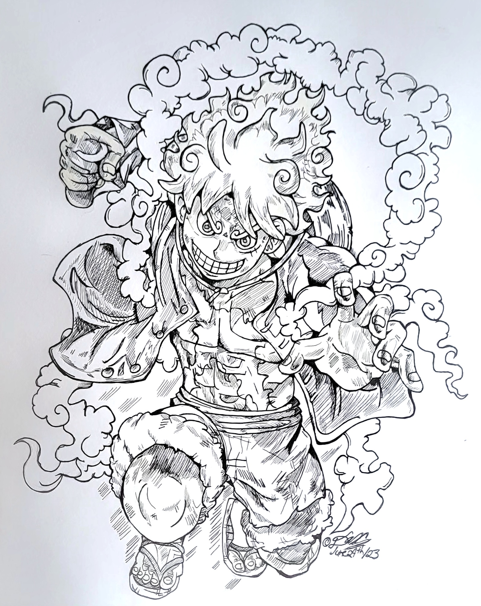 Monkey D. Luffy Gear 5 (Joy Boy) pt 1 of 2 by ArtDude27 on DeviantArt