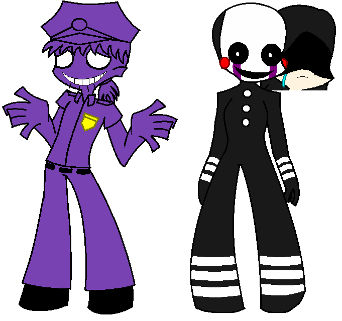 Purple guy and Marionette in PASWG style by ChaosCat08 on DeviantArt